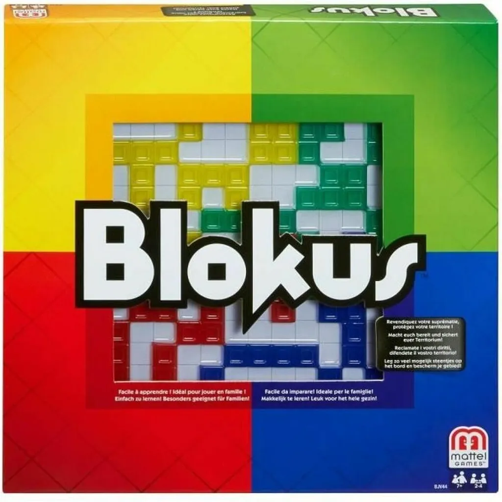Jeu de Plateau Blokus Mattel : Idéal pour Soirées en Famille et Amis, 7+ Ans