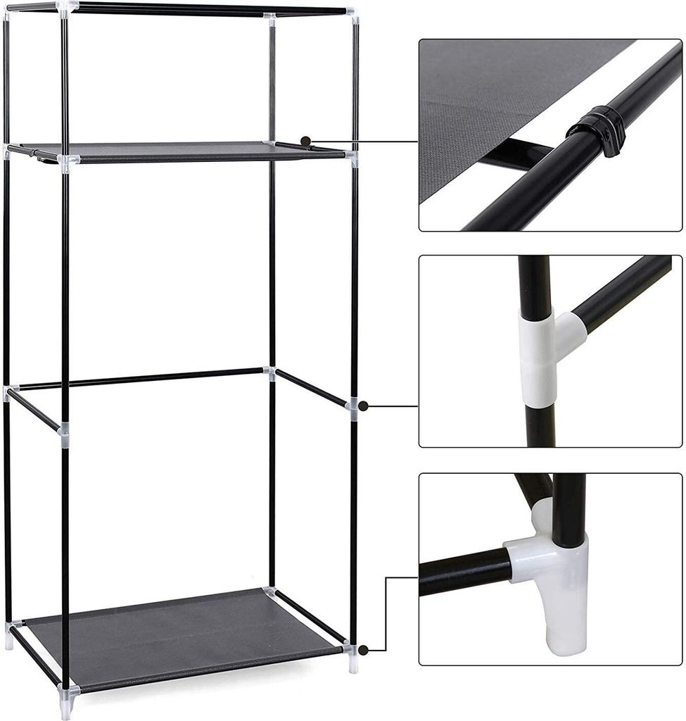 SONGMICS Kleiderschrank Stoffschrank mit Kleiderstange Produktbild 6