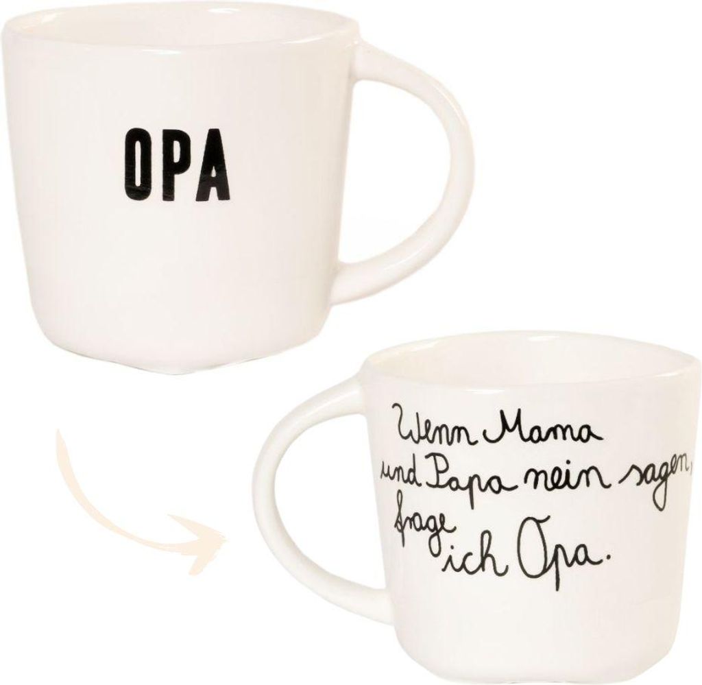 Familientasse 'Opa' aus Porzellan mit Herzboden Produktbild 