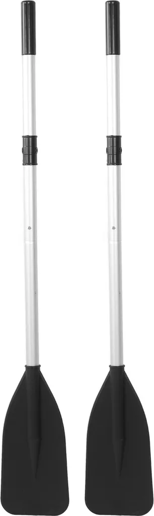 Aviron de Bateau Amovible en Aluminium 132 cm avec Pagaies Épaissies Set