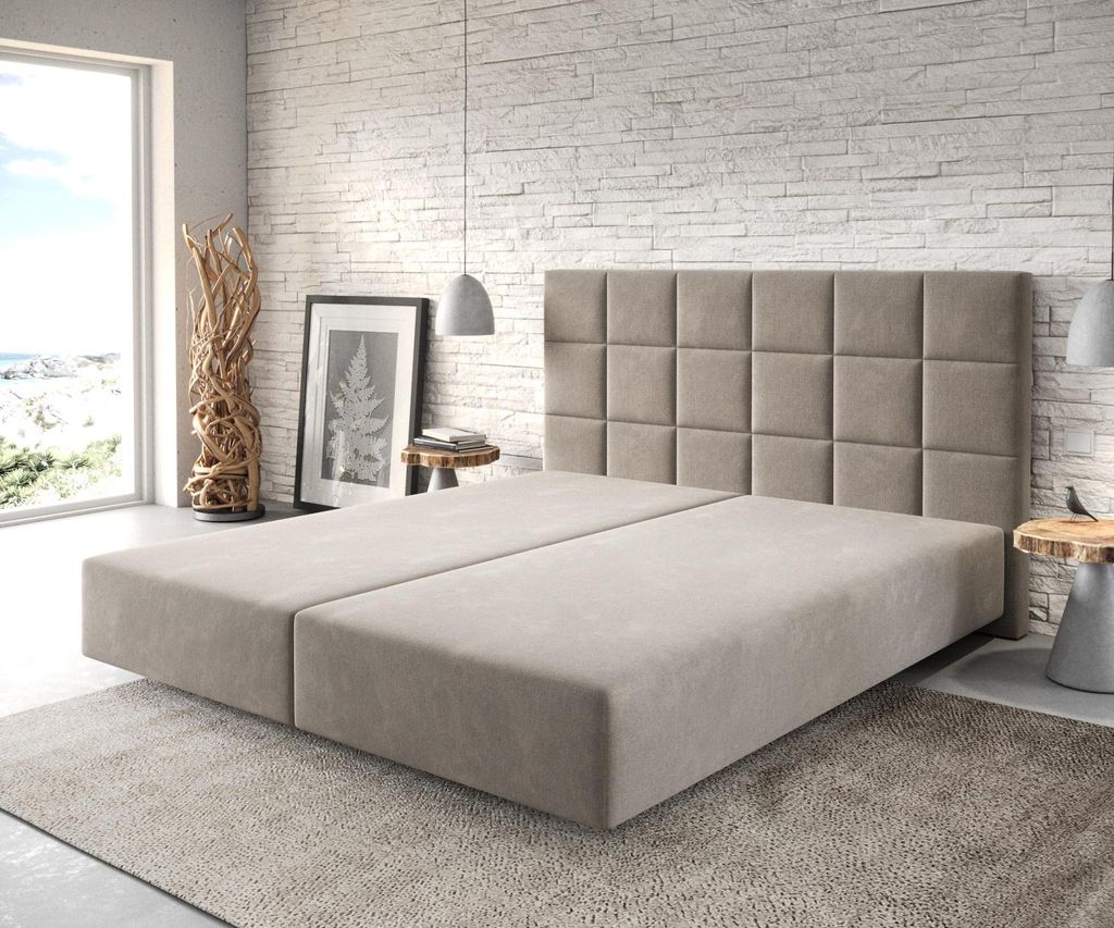 DELIFE Boxspringgestell Dream-Fine 180x200 cm Mikrofaser Produktbild 