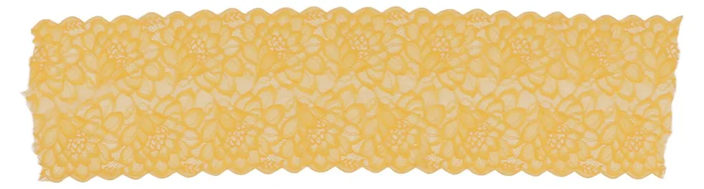 Dentelle au Mètre Dorée Extensible - Galon Large 23cm pour Vêtement