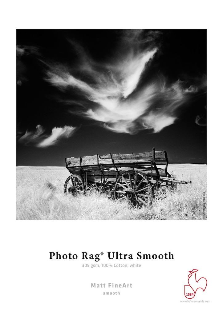 Hahnemühle Photo Rag Ultra Smooth FineArt Inkjet-Papier - 305 g/m² - DIN A2 - 25 Blatt