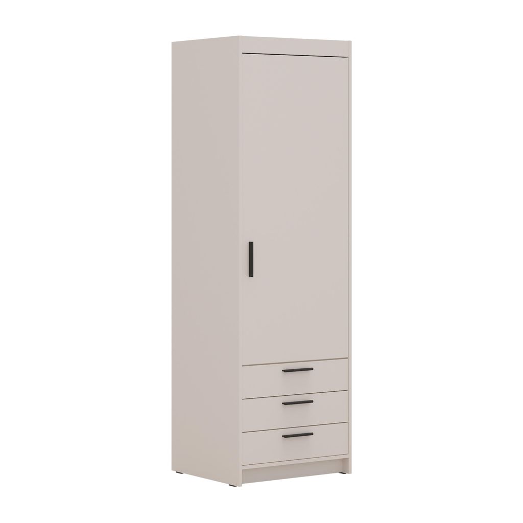 AX LIVING Kleiderschrank Schrank Beige Storicos 1T3S 59,9cm Modern