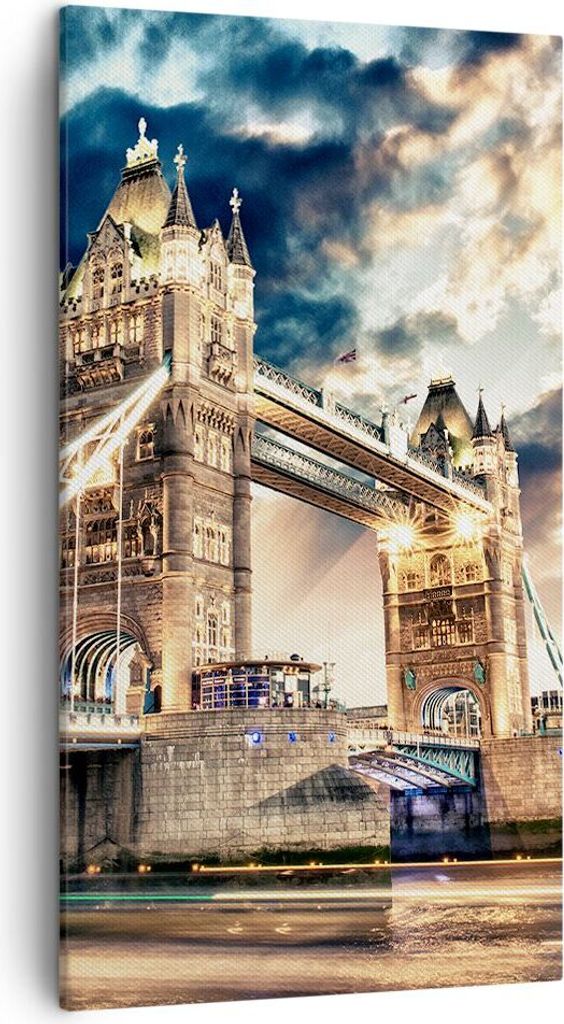Bild auf Leinwand - Leinwandbild - London parlament architektur groß ben - 45x80cm - Wand Bild - Wanddeko - Leinwanddruck - Bilder - Kunstdruck - ...