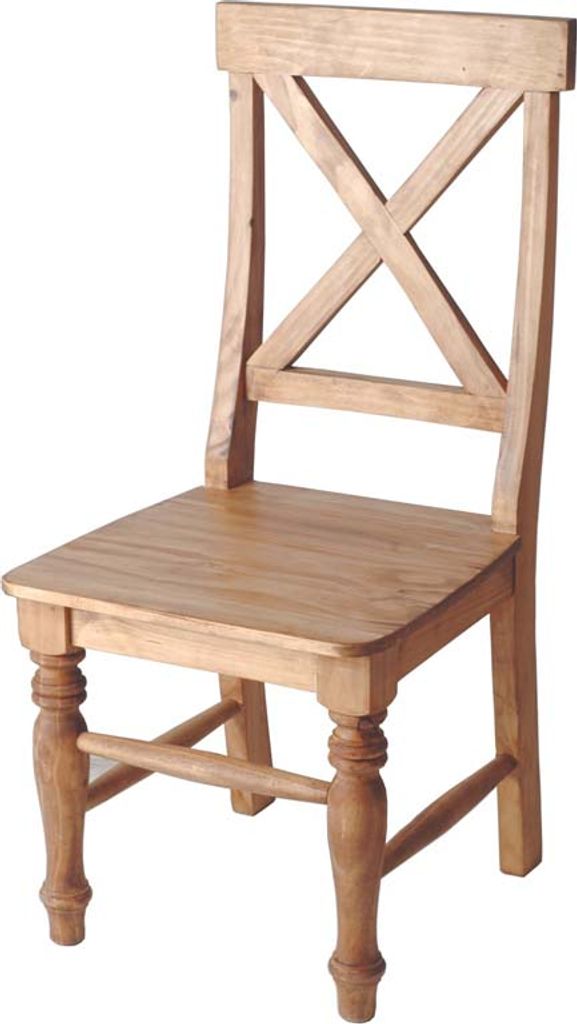 MiaMöbel Esszimmerstuhl Mexico Möbel 45x108x49 cm Landhausstil Massivholz Pinie Honig