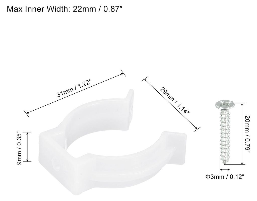 15 Stš¹ck T8 U Clips Halter Halterung fš¹r LED Glš¹hbirne Montagehalterung Unterstš¹tzung Kunststoff Leuchtstoffr?hre Klemmen LSD Schlauch ...