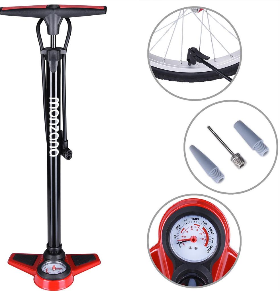 Monzana Pompe à air haute pression avec manomètre 7 bars Image du produit 