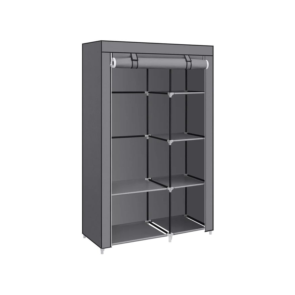 In And OutdoorMatch Kleiderschrank Laverne - Kleiderschrankorganizer - Faltbarer Kleiderschrank aus Stoff - Schlafzimmer - Kleiderständer - 45x105...