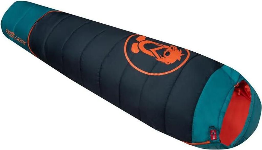 Trollkids Fjell Dreamer Kinderschlafsack dark navy/glow orange/dusky turquoise