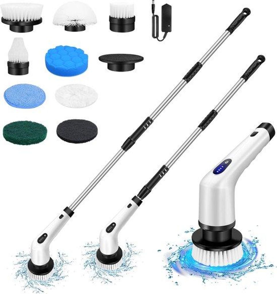 Balai-brosse électrique 10 en 1 - 3 vitesses - Réglable Image du produit 