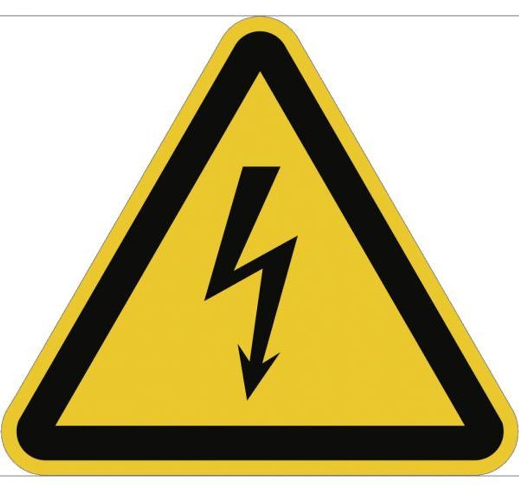 Dreifke Schild Warnung vor elektrischer Spannung ISO 7010, Alu, 100 mm SL