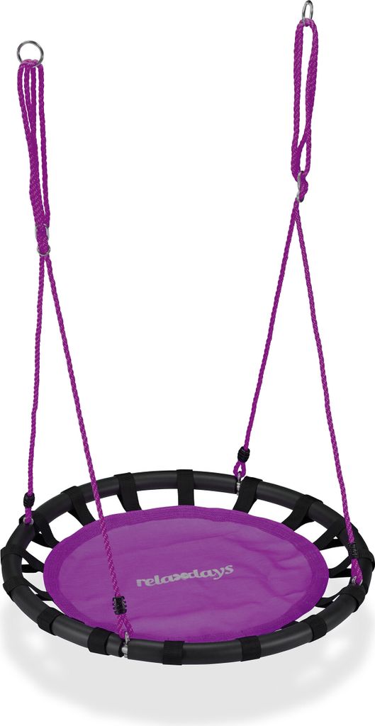 relaxdays Nestschaukel violett 80,0 cm