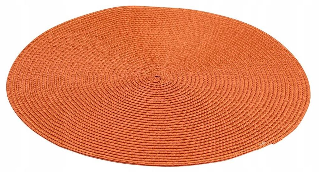 Rundes Tischset Platzmatte geflochten 38 cm Terrakotta, abwischbar, hitzebeständig (1 Stück)