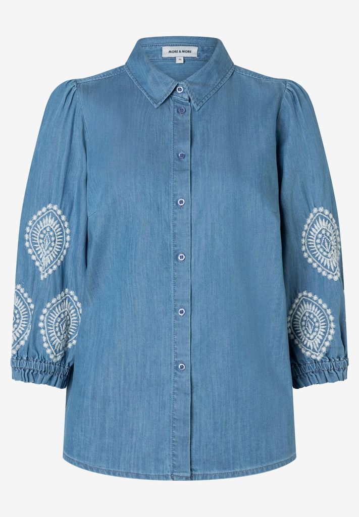 MORE & MORE Embroidered Denim Bl 0962 middle blue 40