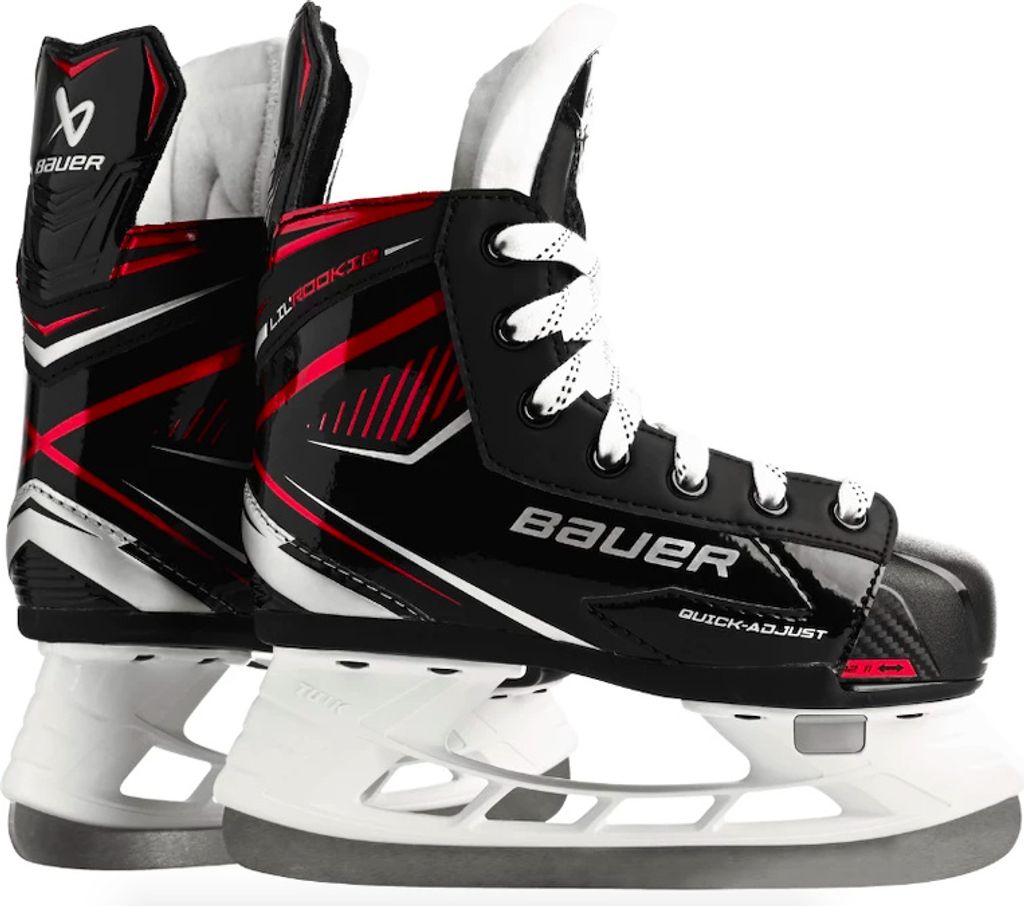 BAUER Schlittschuh LIL'ROOKIE - verstell schwarz-rot 35 Produktbild 