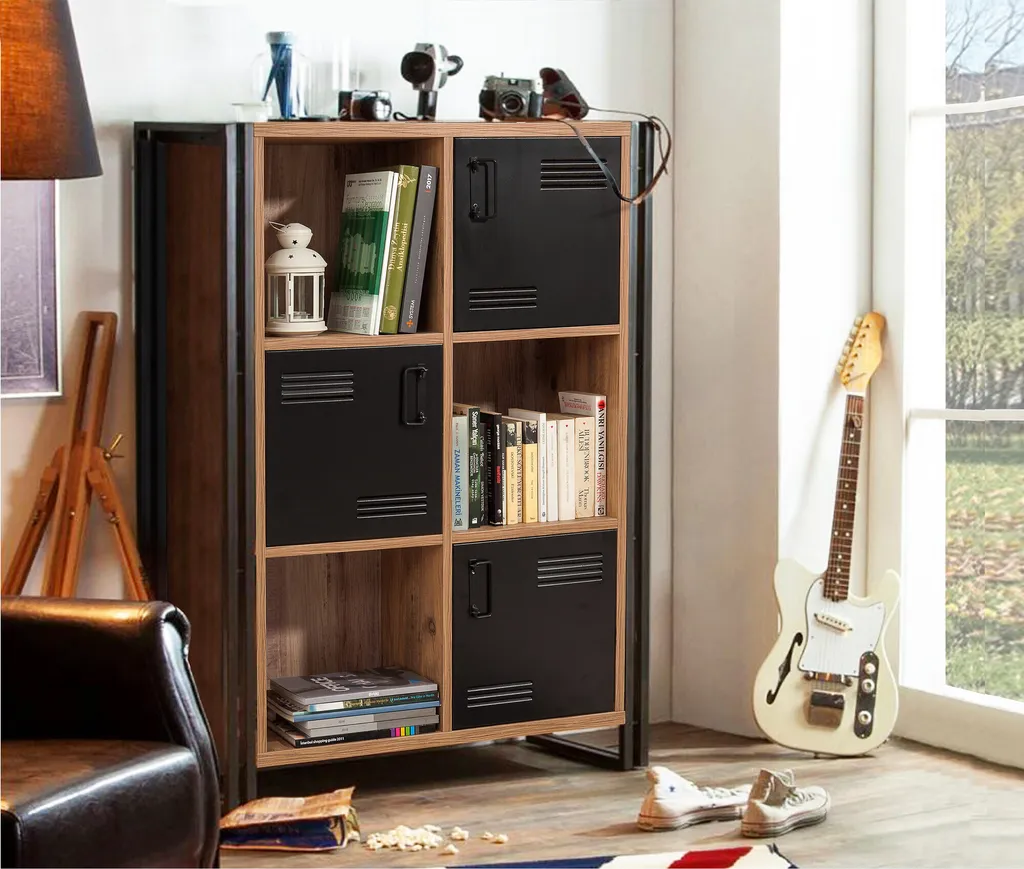Étagère de rangement Cosmo NevaSPH en mélaminé effet bois naturel