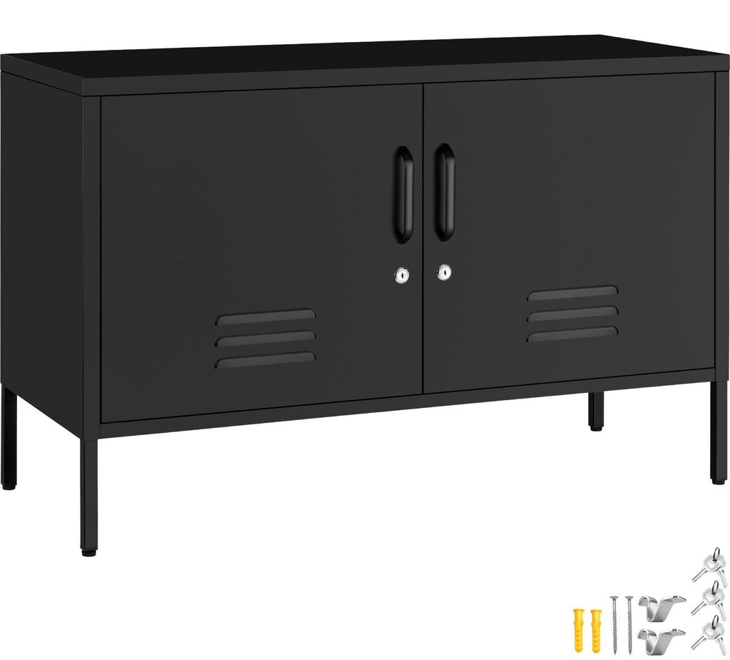 tectake Sideboard Baker Kippschutz, höhenverstellbare Füße