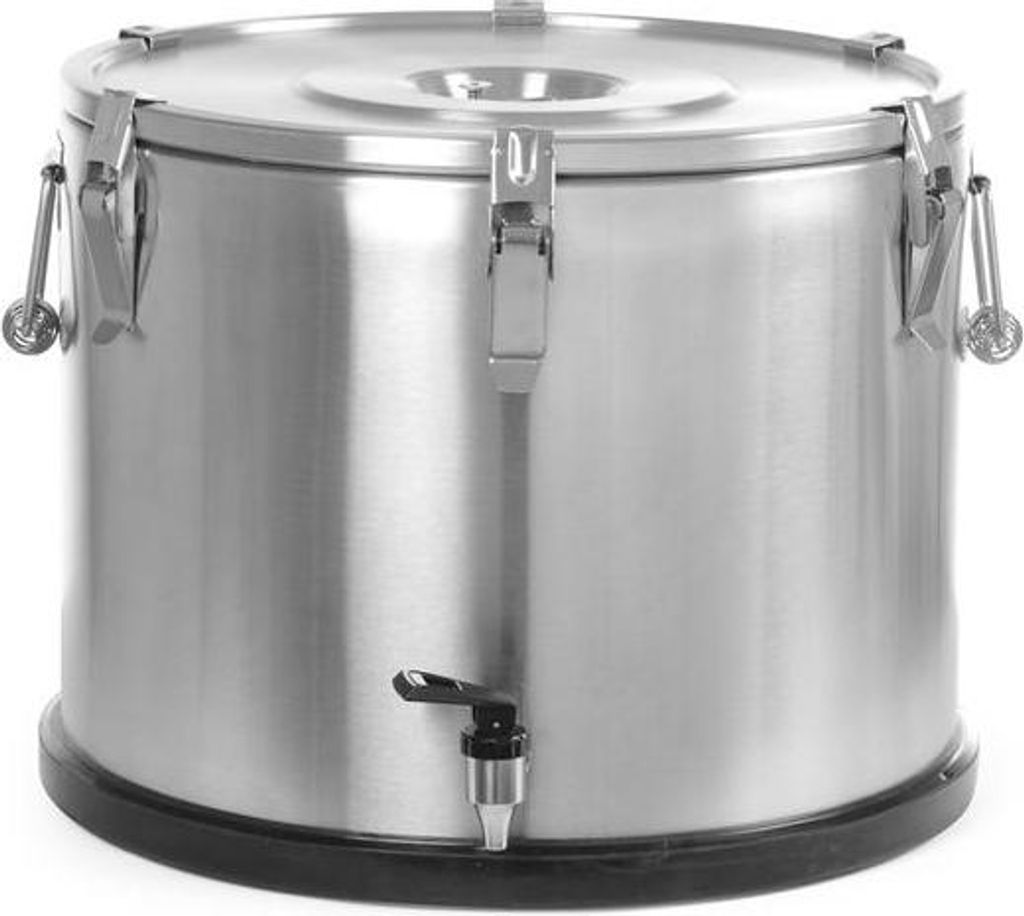 Isolierter tragbarer Behälter - mit Ablasshahn, Profi Line, 50L, Silber, 480x(H)380mm