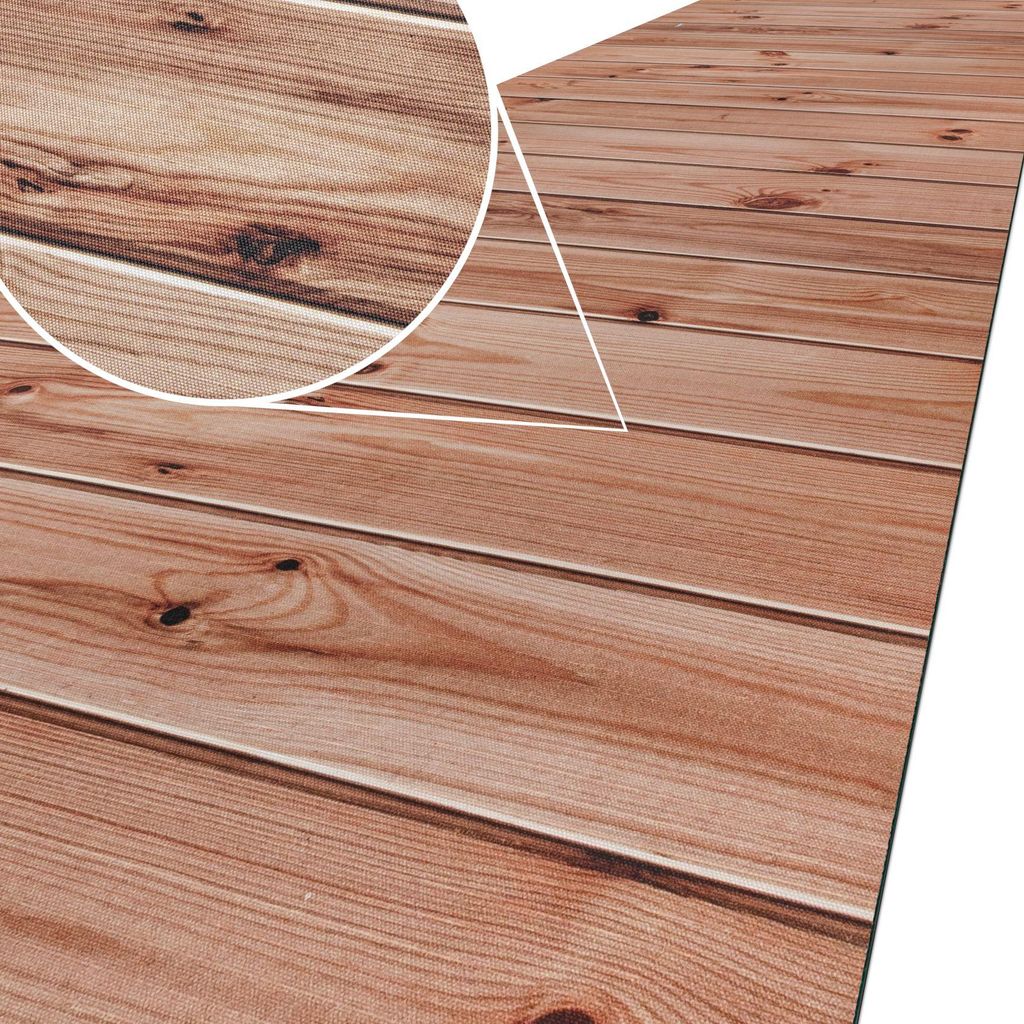 Küchenläufer Läufer GreenLine Flurläufer Teppichläufer Textil Holz Dielen Braun 52x180cm