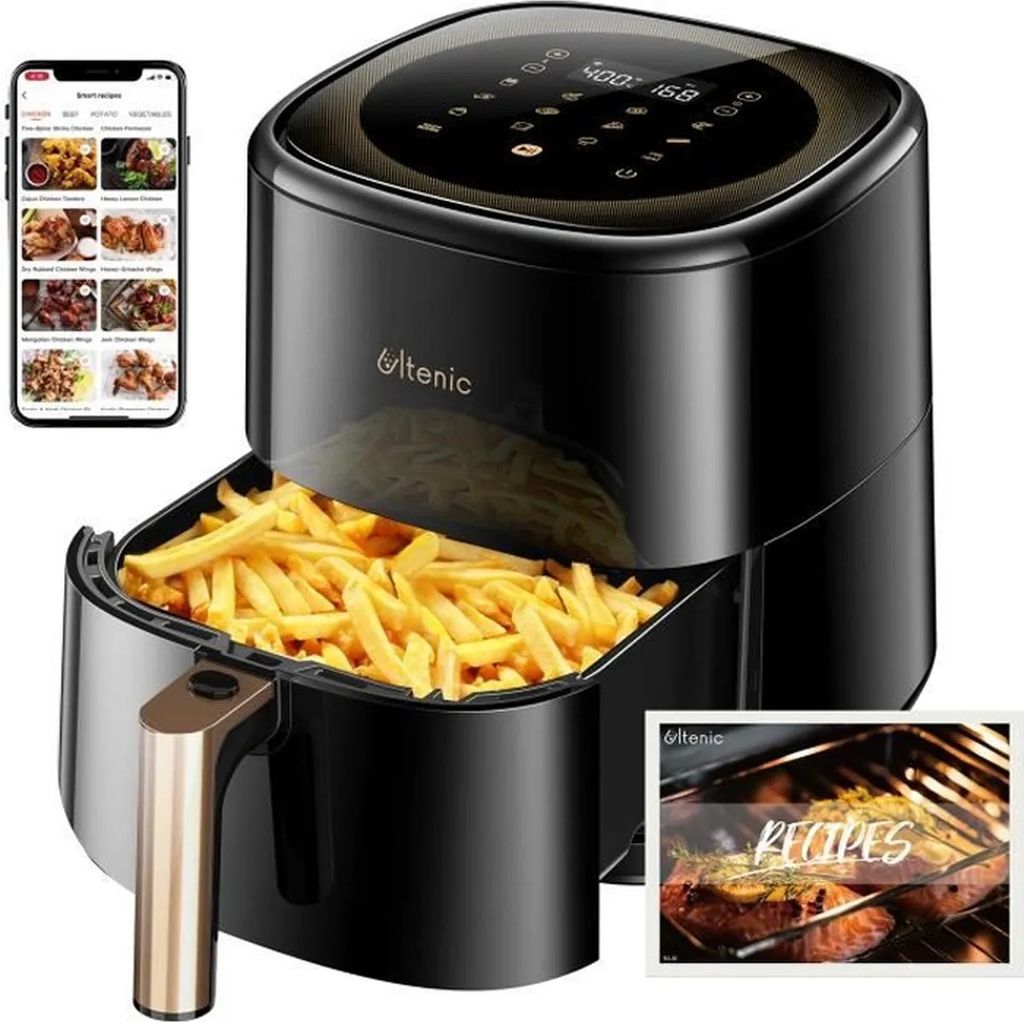 Proscenic T22 Heißluftfritteuse, 5-Liter-Luftfritteusensteuerung mit App und Alexa und berührbarem LED-Display, 11 voreingestellte Programme, ger...