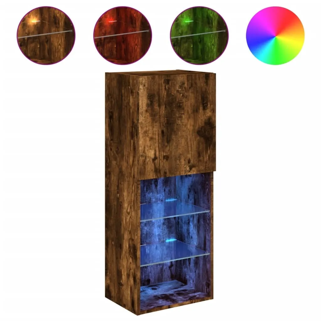 Mobile TV Elite Rovere Fumé con LED RGB | Arredo Notte e Giorno