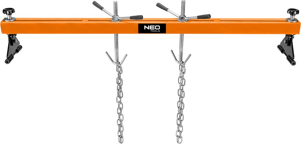 NEO TOOLS Automotoraufhänger, max. Belastung 500 kg, Stützenabstand 730 - 1.480 mm, Hubbereich 0 - 205 mm, Gewicht 20,5 kg, verstellbare Stützen...