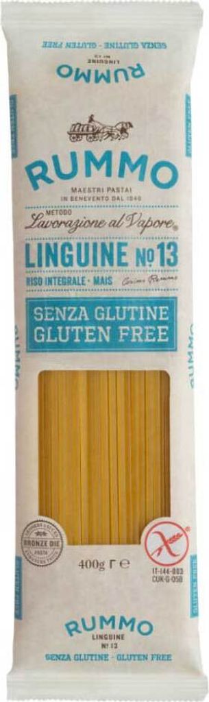 A package of Rummo Linguine No. 13 gluten-free pasta.