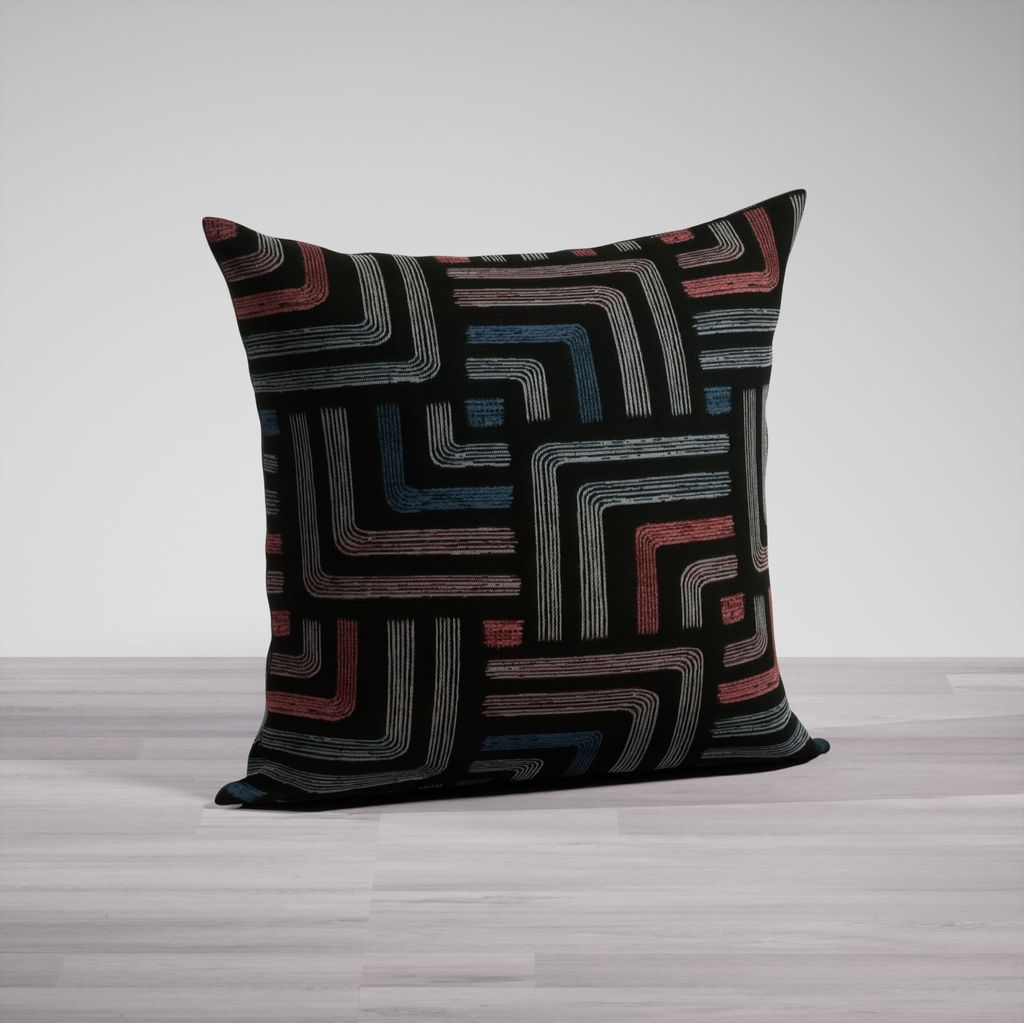 Kissen von Lysel - rot-grau Sanzana 38x38cm, synthetisches Mischgewebe Dekokissen #1W