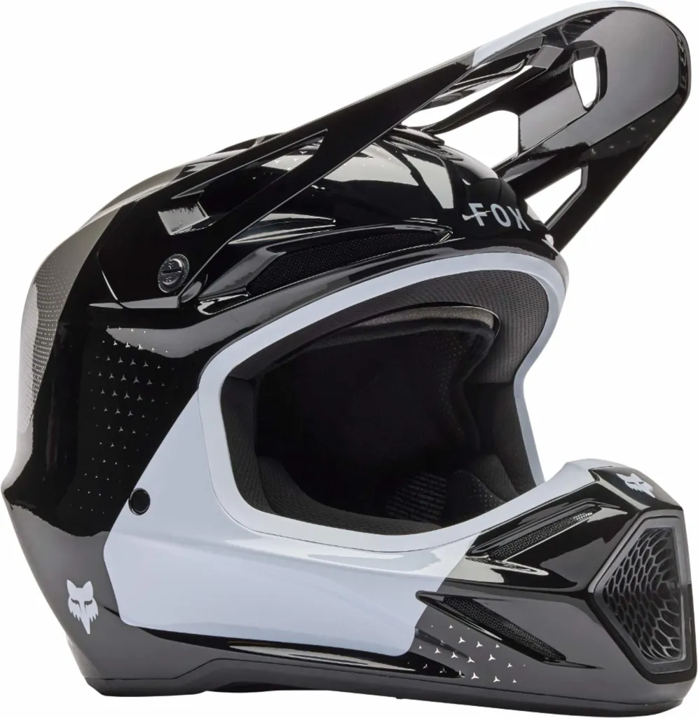 Casque Motocross Fox V3 Tine Noir Taille M 57-58 pour Compétition MX
