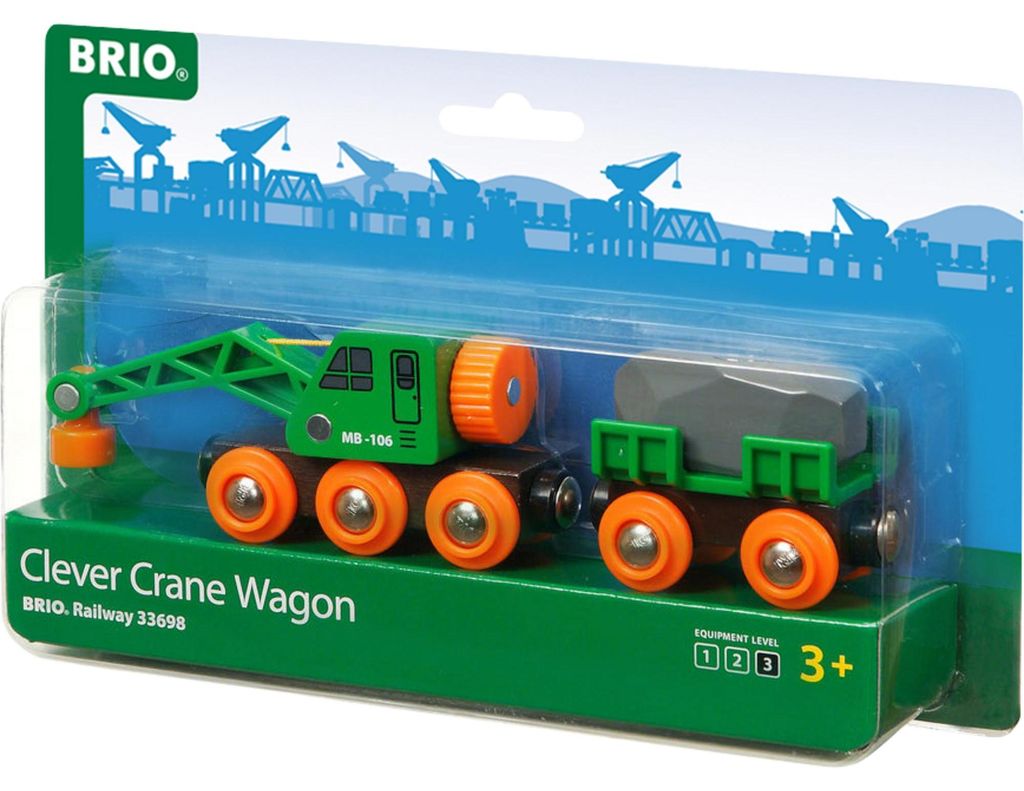 Autogru verde Brio con rimorchio Immagine del prodotto 