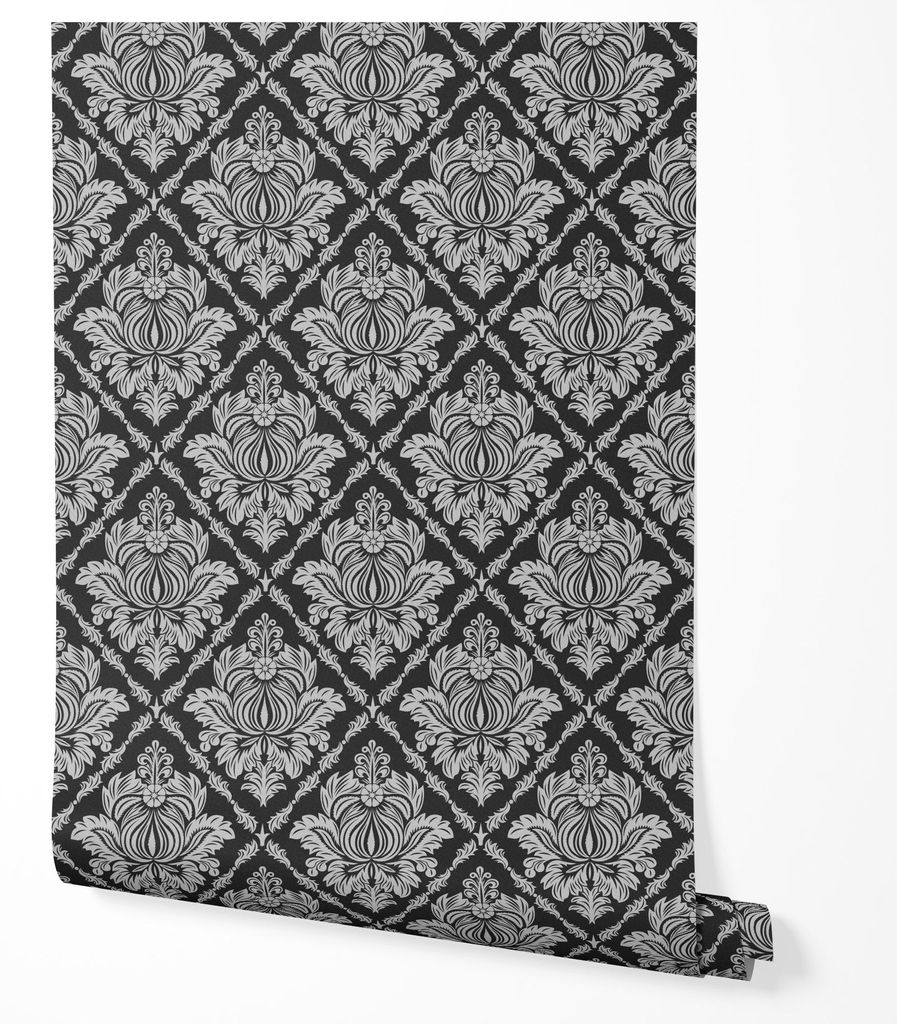 Vliestapete Barock Elegante Klassisch Wohnzimmer 4x2,5 Schwarz-Weiß