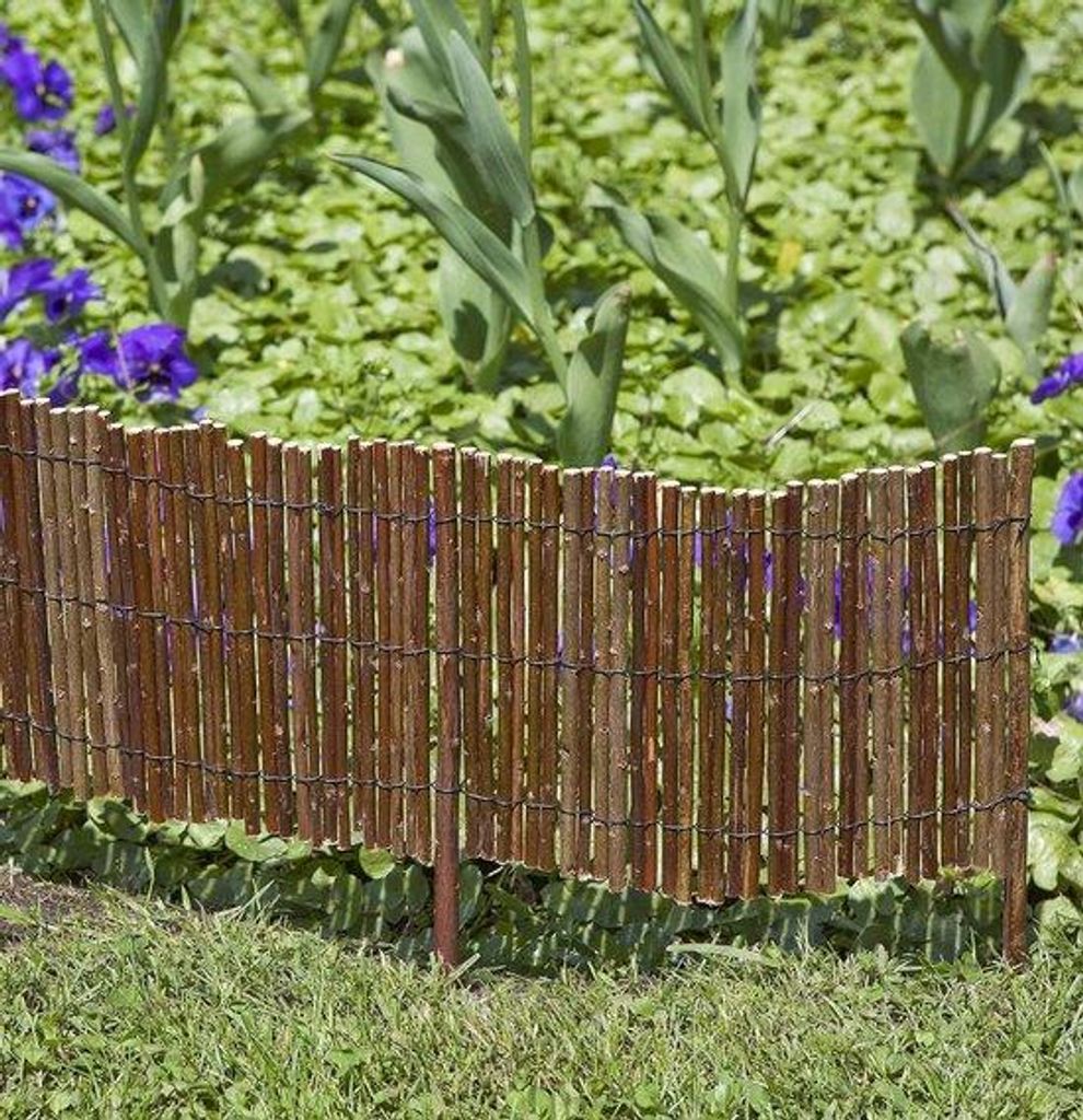 Flexibele begrenzing voor bloem- en groentebedden aus Wilgentenen - Gartenrand, 35 x 100 cm Rollborder