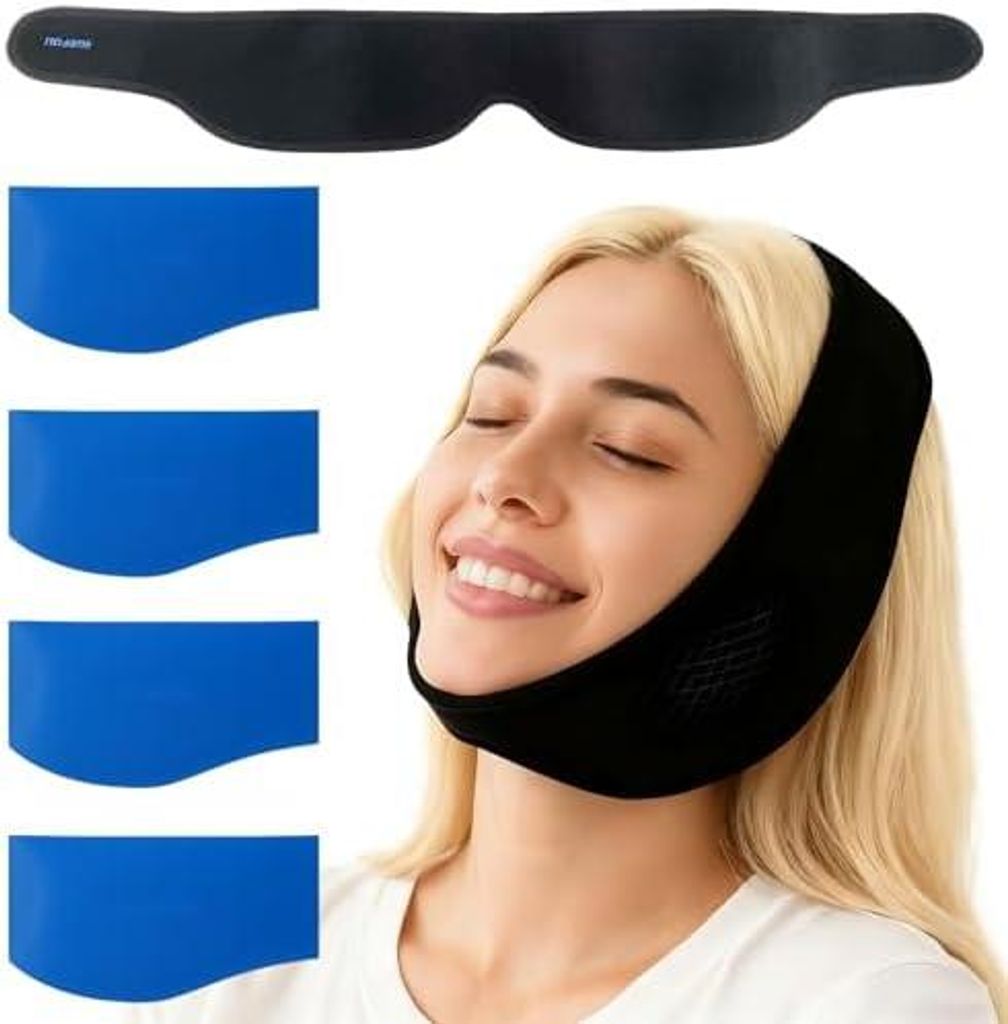 Weisheitszahn Kühlkompresse Kühlpads Gesicht, Mit 4 Gel-Kühlpacks - Kalt & Warm, Lindert Schmerzen nach Gesichtschirurgie und Zahnschmerzen, Kü...