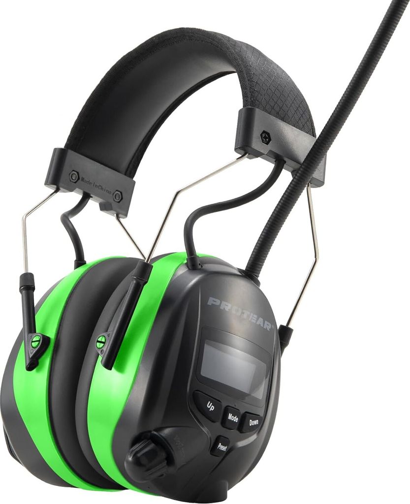 PROTEAR Bluetooth 5.3 Schutzausrüstung mit DAB+/FM Radio, SNR 30 dB, in hellgrün