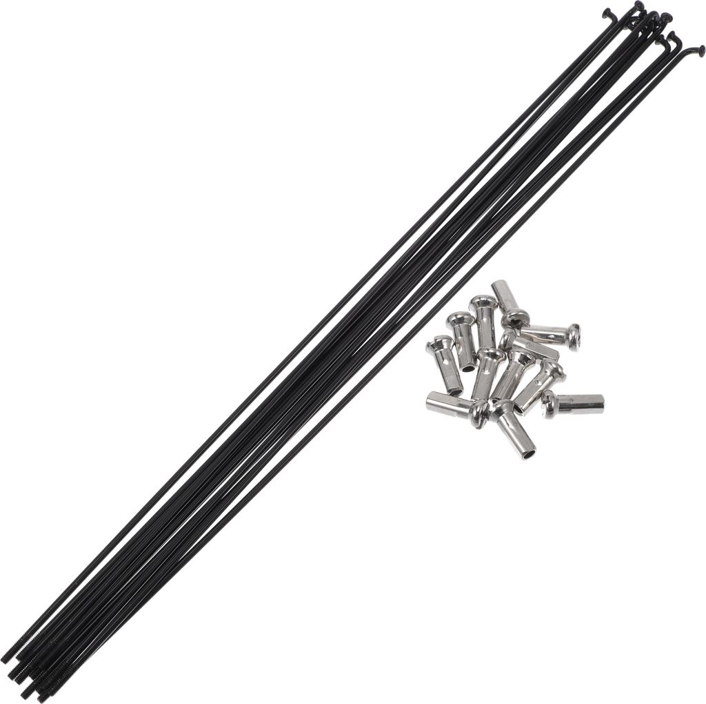 Fahrradspeichen 14G 271mm Länge Fahrradrad Speichen 304 Edelstahl Schwarz 1 Satz