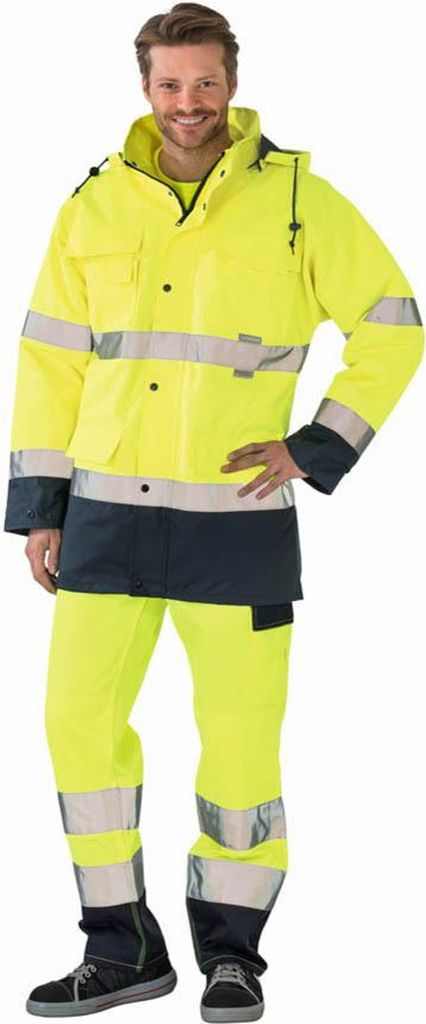 Planam Warn-Wetterschutz Parka 2057 Gr. S gelb/marine