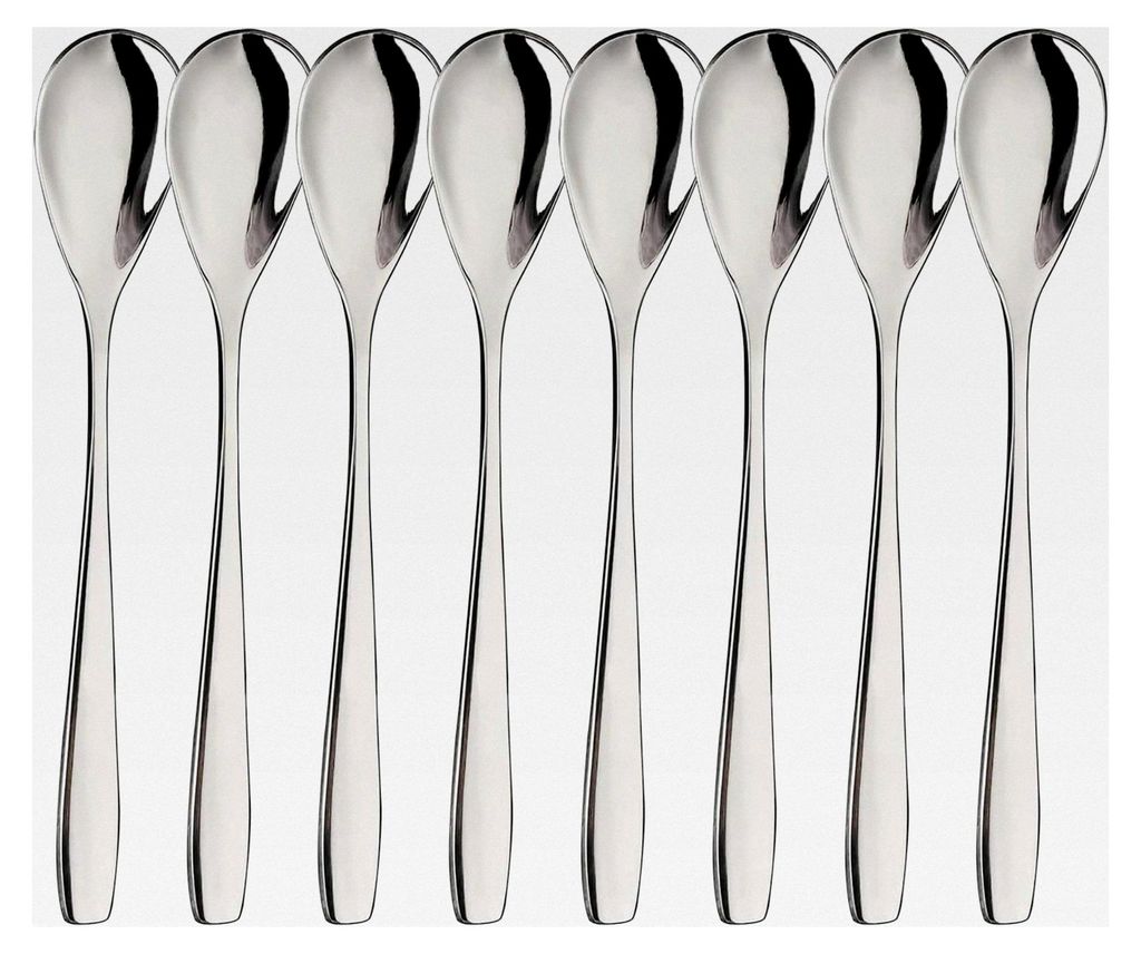Eierlöffel aus Edelstahl für weich gekochte Eier, Set von 8 Espressolöffeln für Dessert, Tee und Kaffee