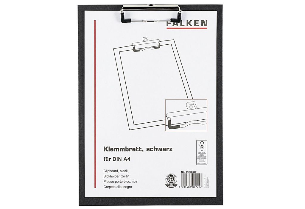 FALKEN Klemmbrett A4 schwarz – 10er Vorteilset Image du produit 