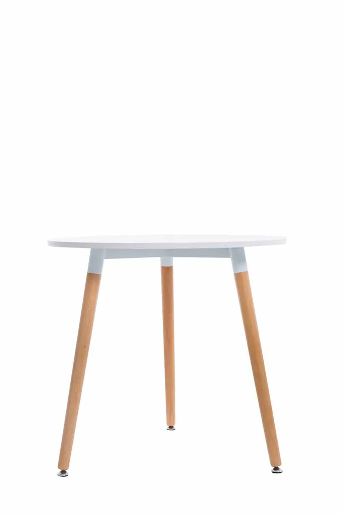 In And OutdoorMatch Leonhard Table d'appoint 80x75cm Blanc et Chêne - 6