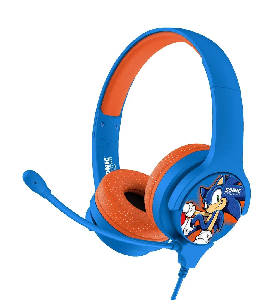 Sonic the Hedgehog Casque Audio Junior avec Micro Détachable Bleu