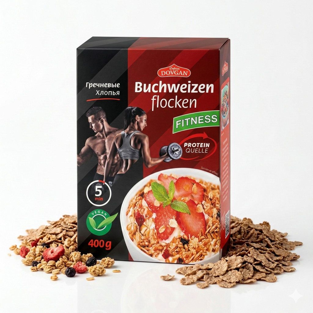 DOVGAN Buchweizenflocken 400g Produktbild 