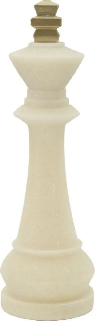 Mauro Ferretti Re Scacchi Quarzy 41cm - Statuetta Decorativa Oro Bianco