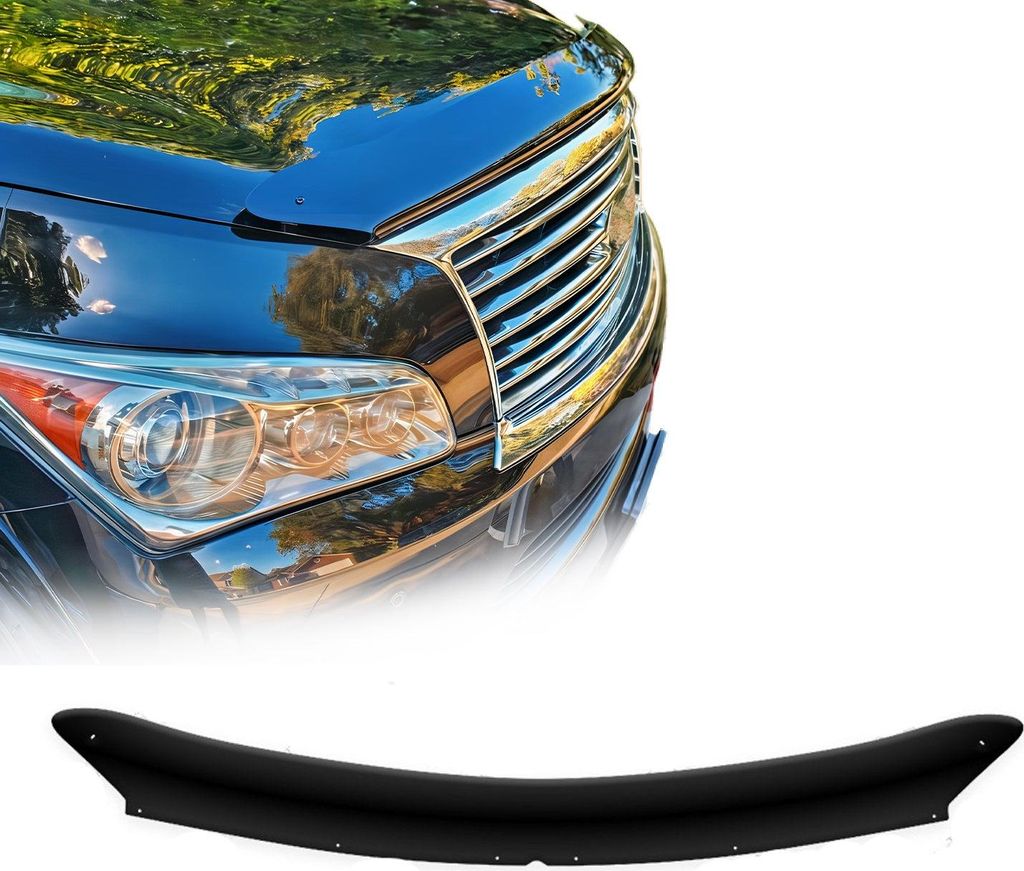 Motorhaube Deflektor Insekten Steinschlagschutz für Infiniti QX56 2010-13 Dunkel