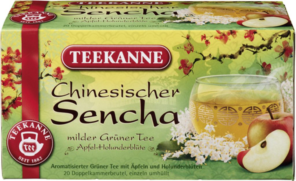 Teekanne Chinesischer Sencha milder Grüner Tee Apfel Produktbild 3