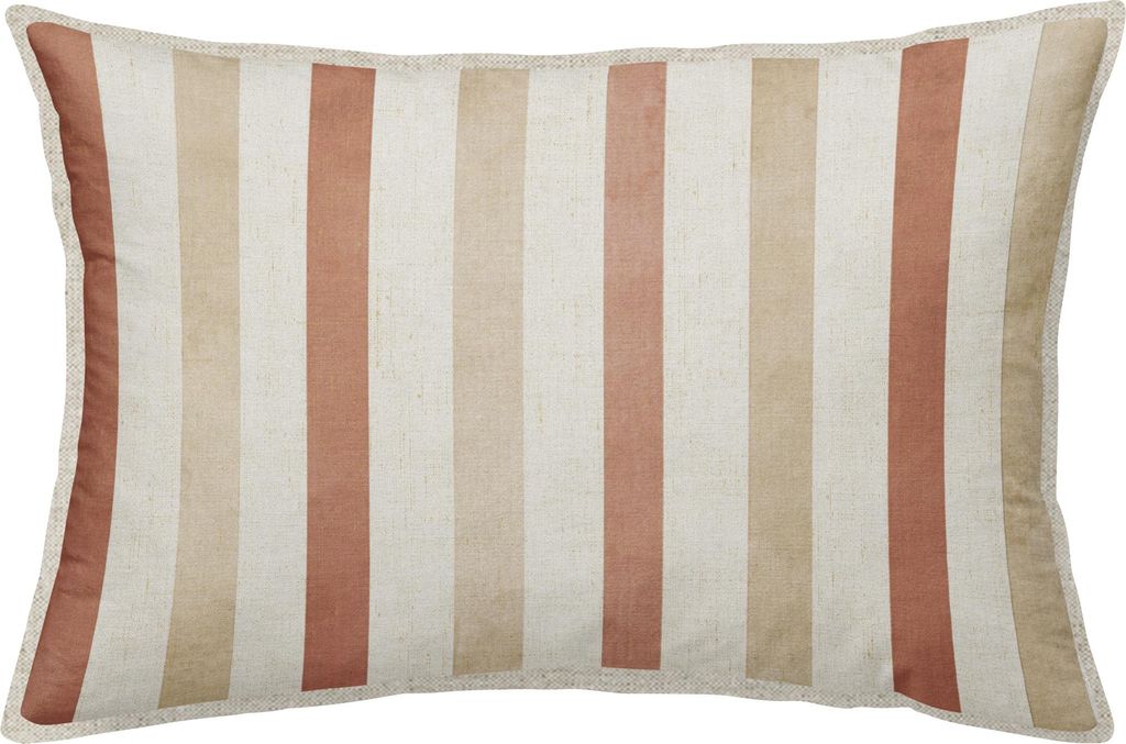 Erwin Müller Kissenhülle Streifen" nougat 30x50 cm"