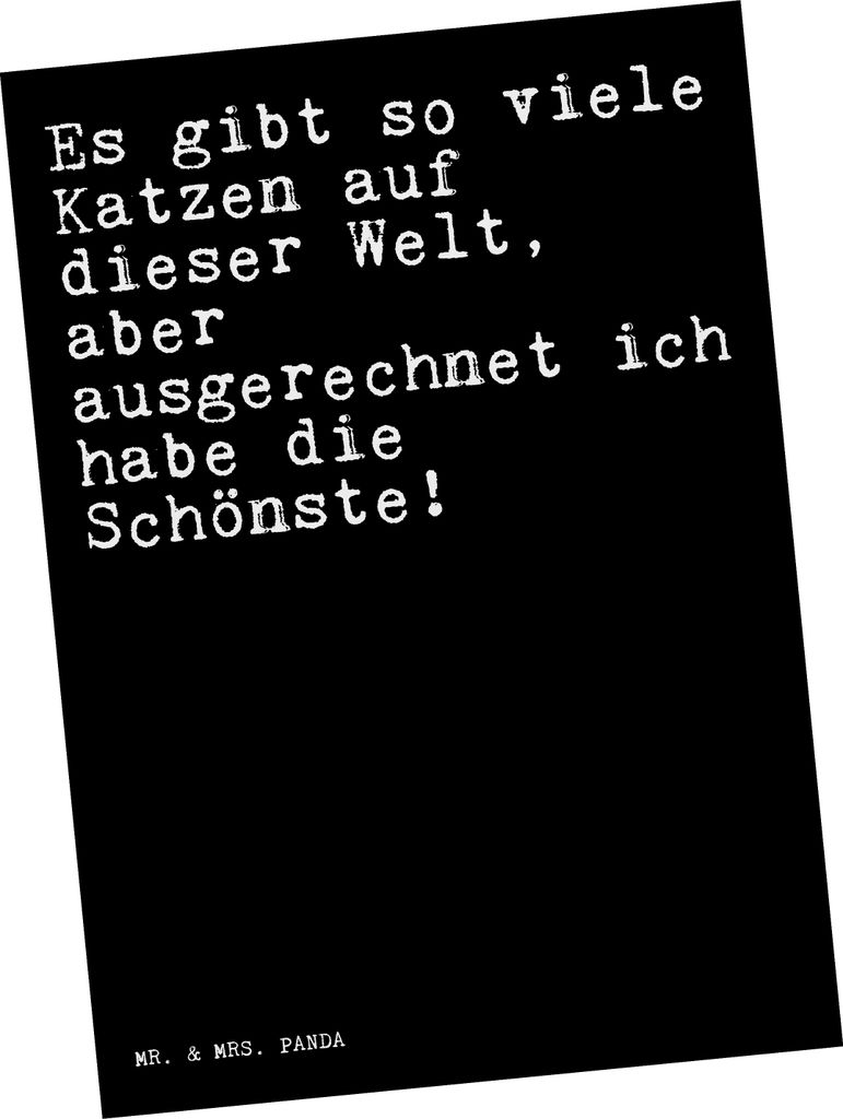 Mr. & Mrs. Panda Grußkarte Es gibt so viele... - Schwarz - Geschenk, Sprüche, Ansichtskarten, Katzenliebhaber, Katze, Postkarten, Postkarte, Ansi...