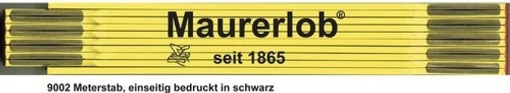 Holzgliedermaßstab 2 m Maurerlob gelb