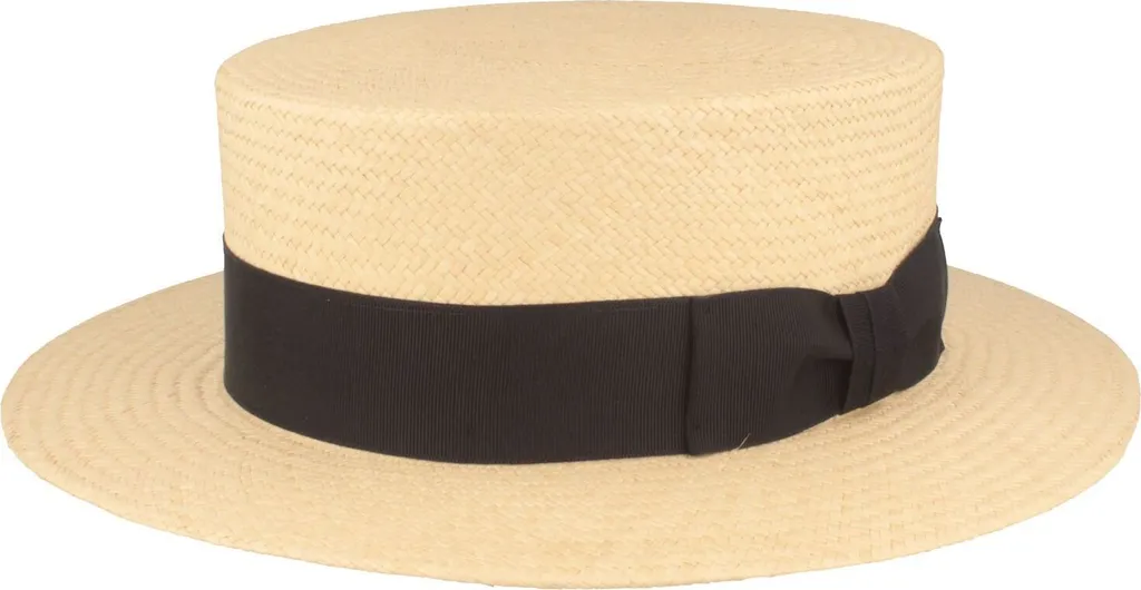 Mayser Gondolo Chapeau Panama Cuenca avec bord plat et paille naturelle