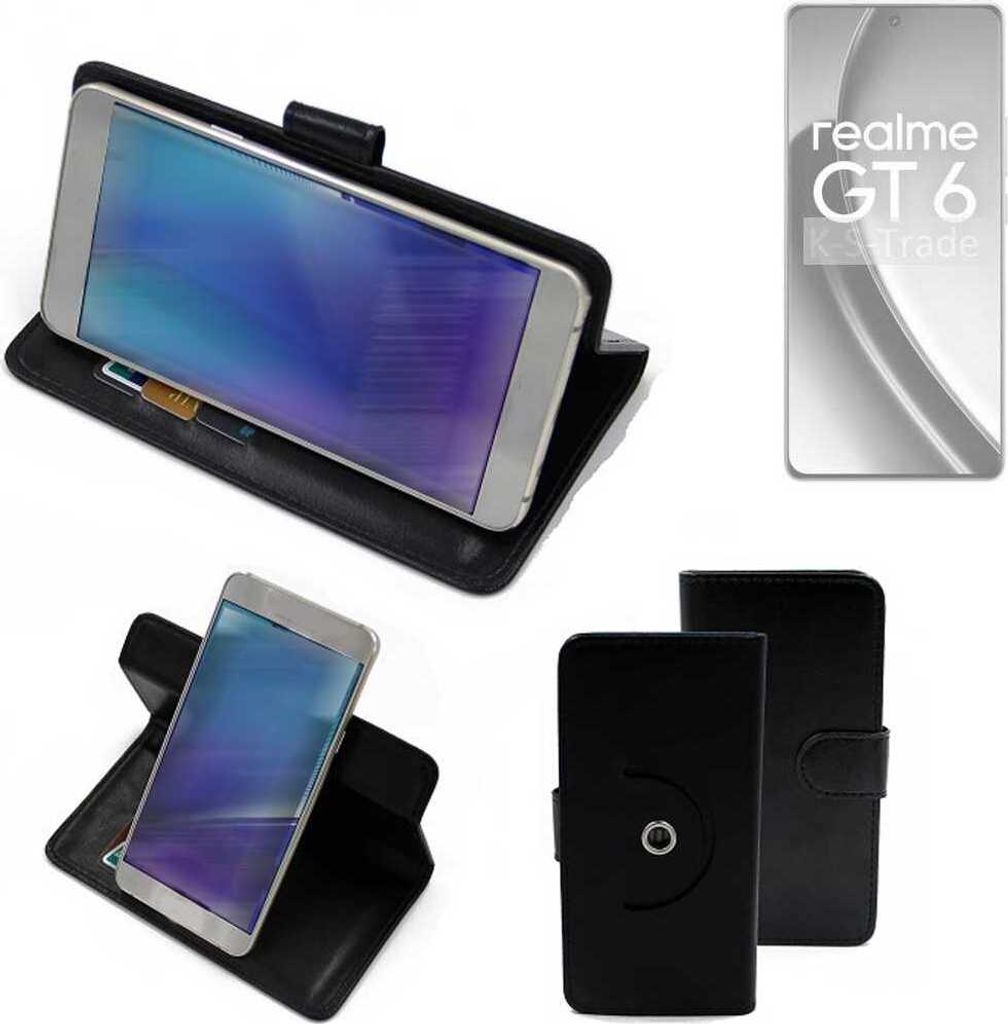 K-S-Trade Case Schutzhülle Handyhülle kompatibel mit Realme GT 6 China Flipcase Smartphone Cover Handy Schutz Tasche Klapphülle Walletcase